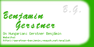 benjamin gerstner business card
