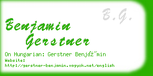 benjamin gerstner business card